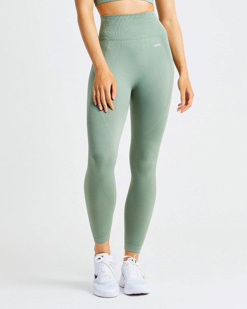 AYBL Balance V2 Seamless Leggings Oliwkowe Zielone | 324706-JCY