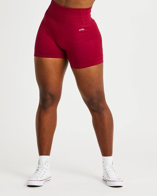 AYBL Balance V2 Seamless Shorts Czerwone | 589741-HAG