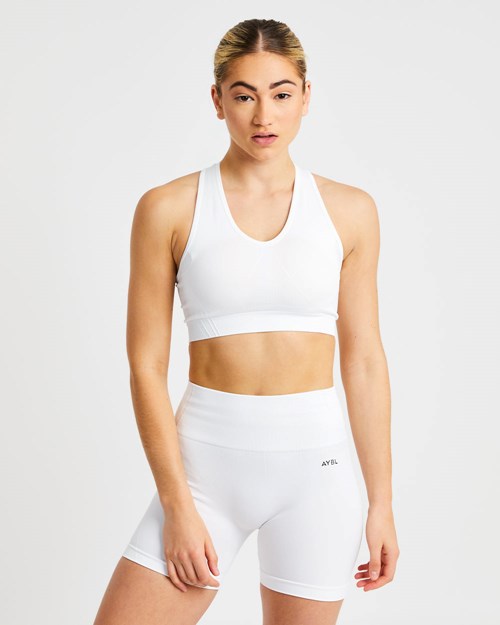 AYBL Balance V2 Seamless Sports Bra Białe | 942365-UJR