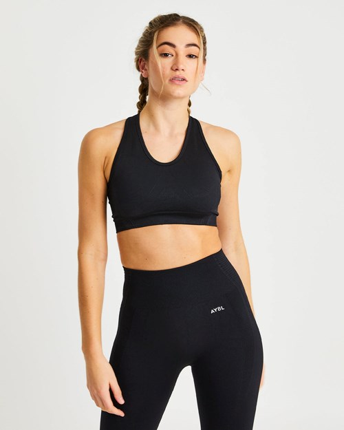 AYBL Balance V2 Seamless Sports Bra Czarne | 716305-KUT