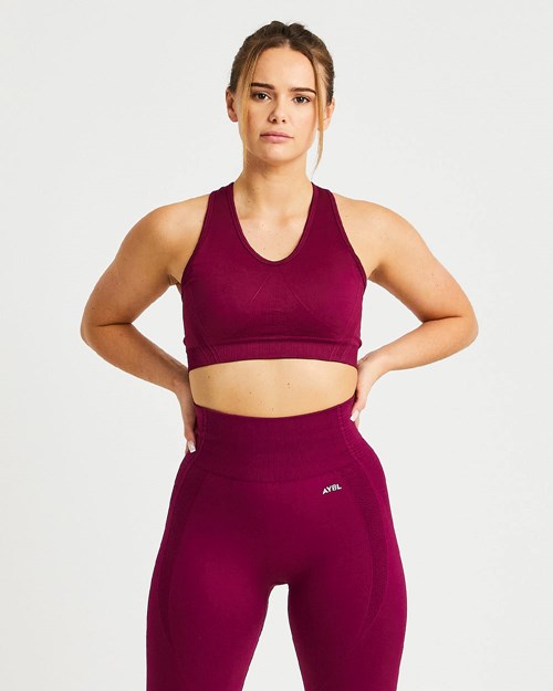 AYBL Balance V2 Seamless Sports Bra Fioletowe | 158490-YIN