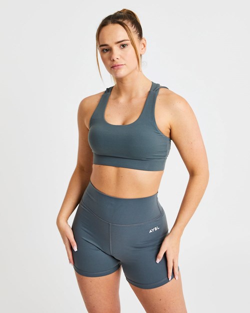 AYBL Core Sports Bra Szare | 069821-JKH