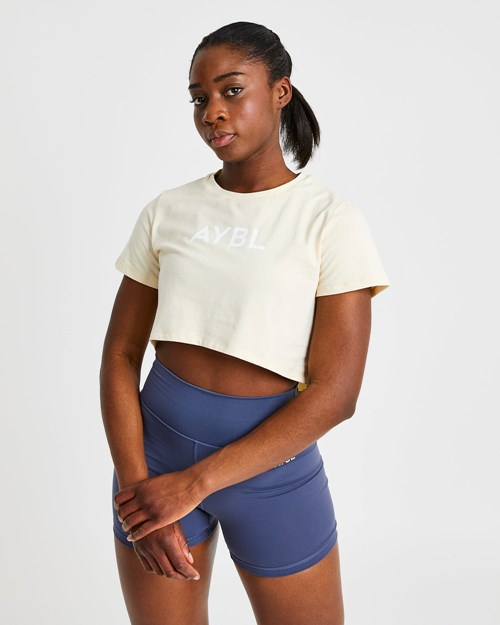 AYBL Crop T Shirt Nude | 918254-KSE