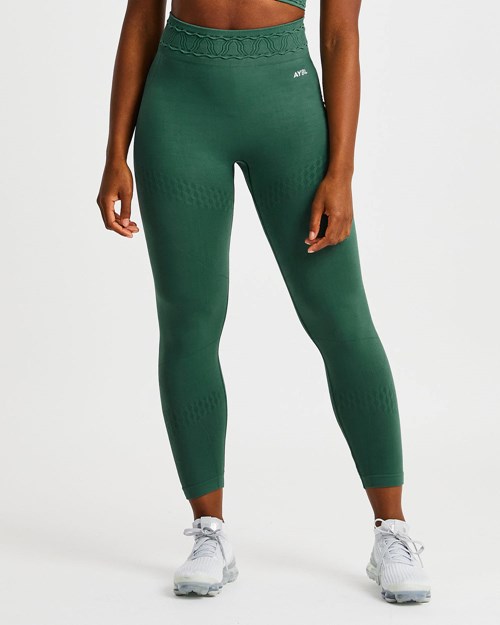 AYBL Elevate Seamless Leggings Zielone | 298160-NKR