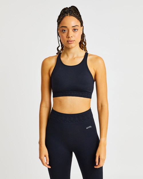 AYBL Elevate Seamless Sports Bra Czarne | 957416-CEL