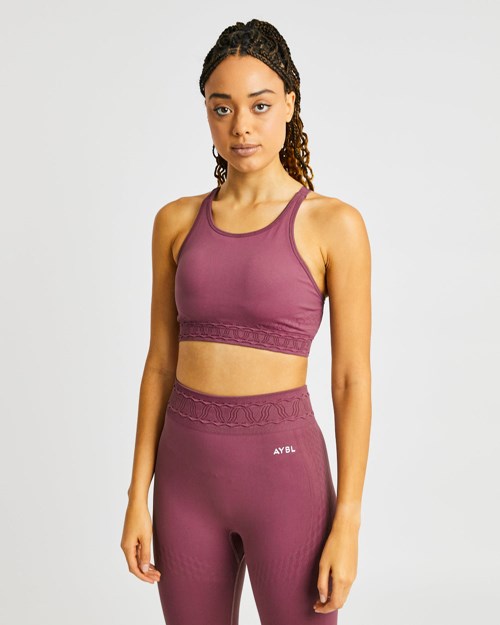 AYBL Elevate Seamless Sports Bra Różowe | 693487-DEI