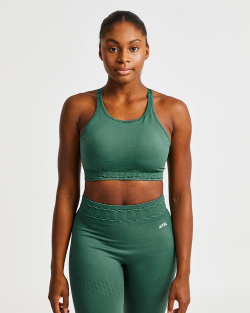 AYBL Elevate Seamless Sports Bra Zielone | 406178-YER