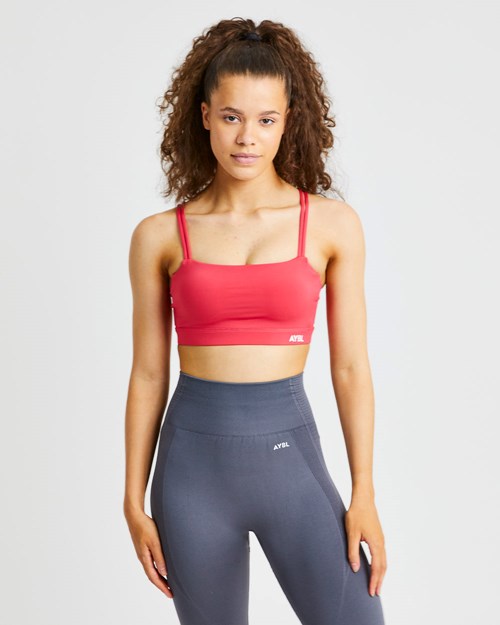 AYBL Essential Bandeau Sports Bra Różowe | 872410-KVC