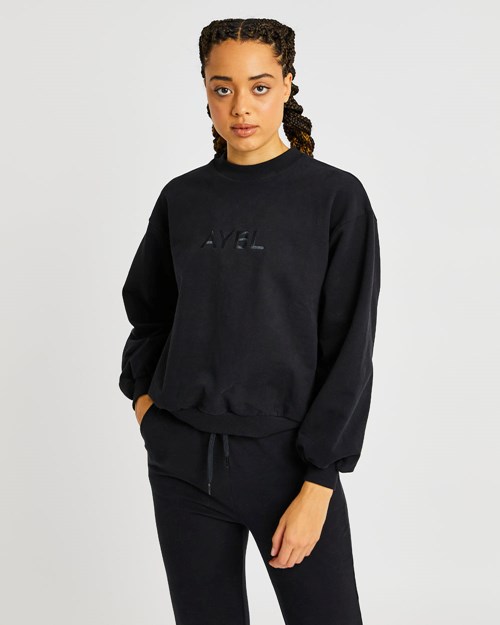 AYBL Everyday Oversized Swetry Czarne | 240893-ONI