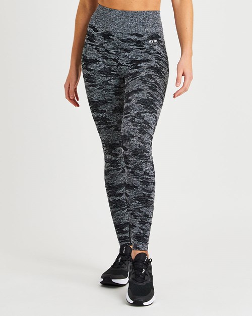 AYBL Evolve Camo Seamless Leggings Czarne | 283175-KPY