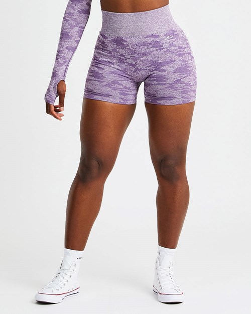 AYBL Evolve Camo Seamless Shorts Plum | 963572-ASG