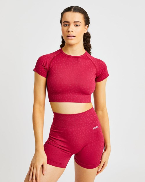 AYBL Evolve Speckle Seamless Crop Top Raspberry | 546201-EFZ