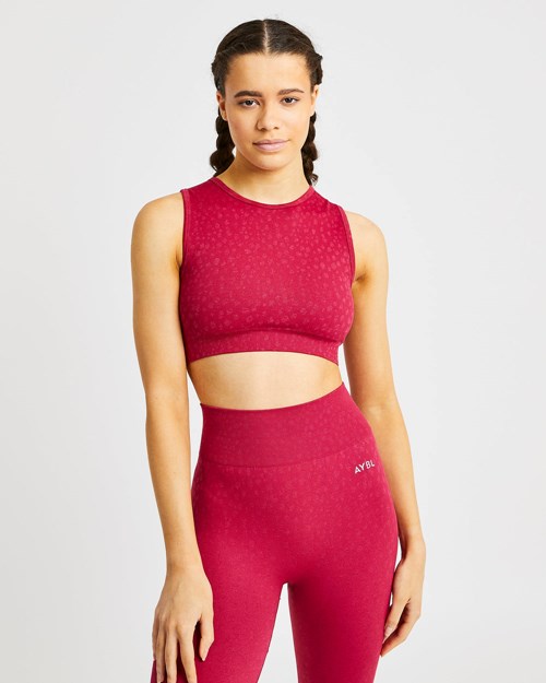 AYBL Evolve Speckle Seamless Crop Vest Raspberry | 768429-ONS