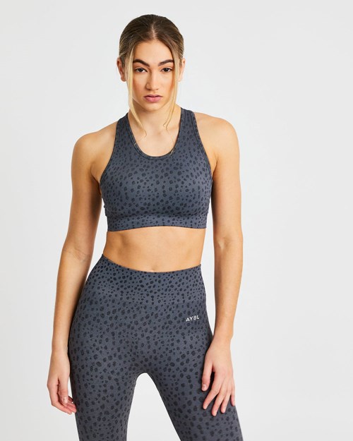 AYBL Evolve Speckle Seamless Sports Bra Charcoal | 275419-BAK