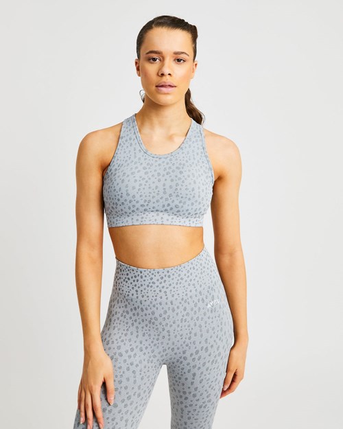 AYBL Evolve Speckle Seamless Sports Bra Głęboka Szare | 596708-PCO