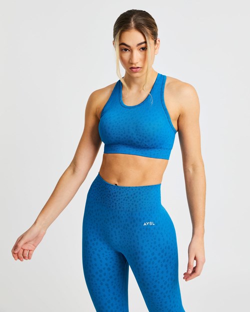 AYBL Evolve Speckle Seamless Sports Bra Niebieskie | 760425-DOU