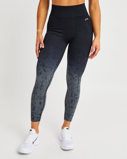 AYBL Flare Seamless Leggings Czarne | 618247-GJS