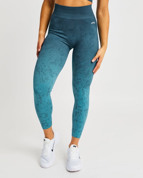 AYBL Flare Seamless Leggings Teal | 951426-MPZ