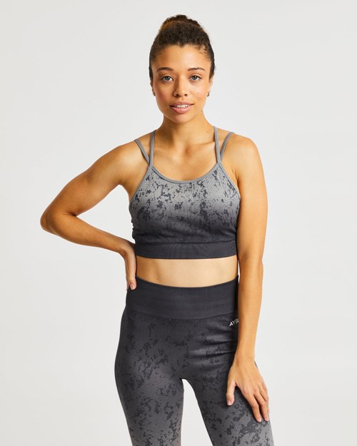 AYBL Flare Seamless Sports Bra Szare | 594827-GYE