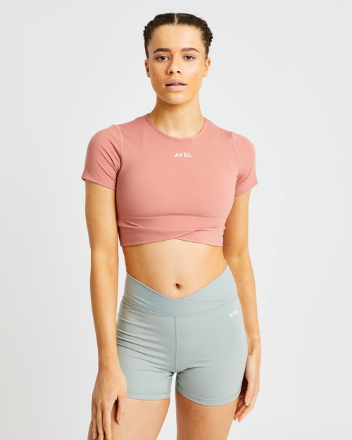 AYBL Flow Crop Top Różowe | 753064-GQR