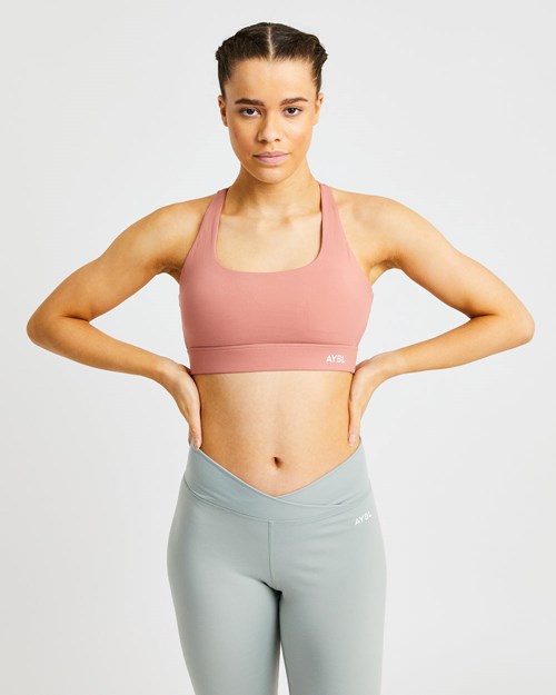 AYBL Flow Sports Bra Różowe | 160892-IWB