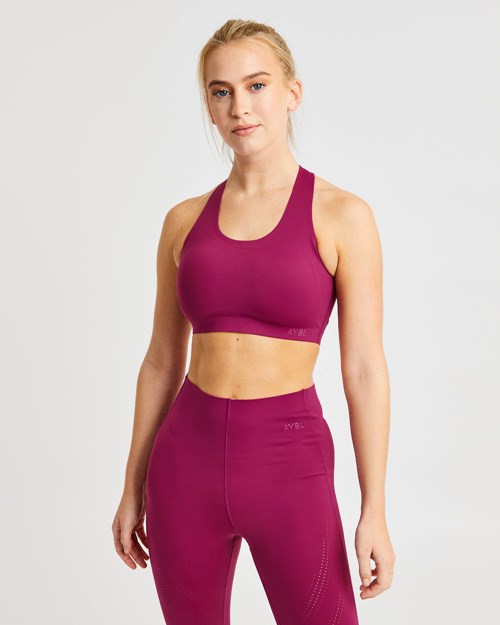 AYBL Fusion Sports Bra Berry Wine | 162807-OQJ