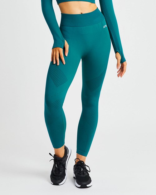 AYBL Ignite Seamless Leggings Hyper Teal | 360527-SAH