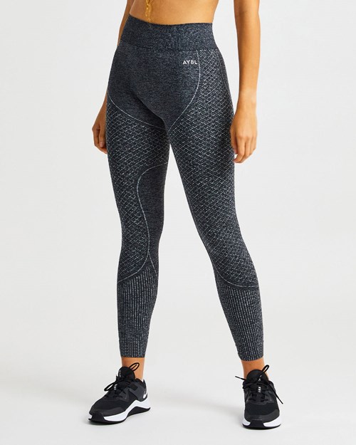 AYBL Impact Seamless Leggings Czarne | 419052-HSL