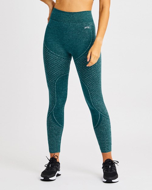 AYBL Impact Seamless Leggings Zielone | 439628-JKV