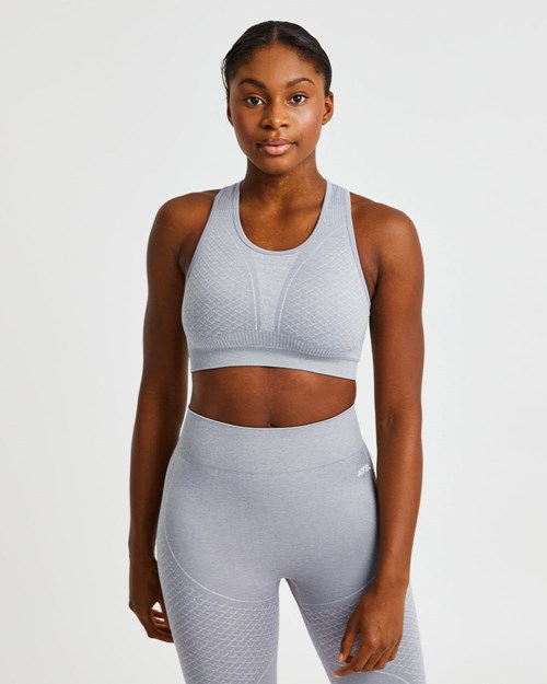 AYBL Impact Seamless Sports Bra Szare | 981275-PJV