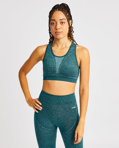 AYBL Impact Seamless Sports Bra Zielone | 815946-FEA