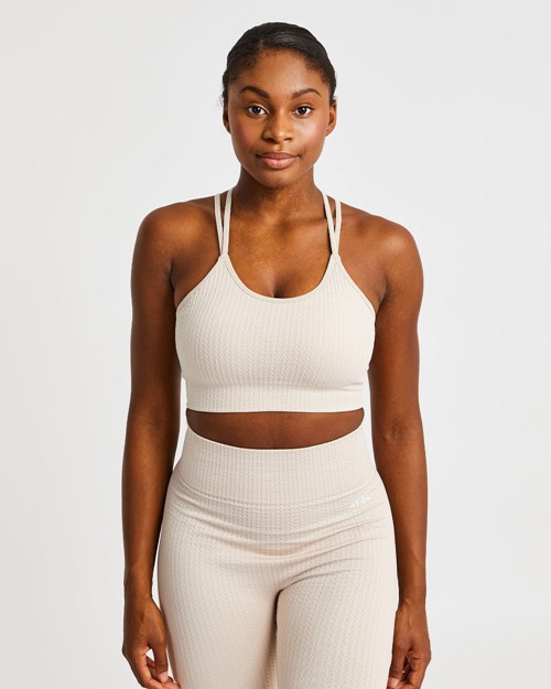 AYBL Luxe Seamless Sports Bra Sand | 584217-JQG