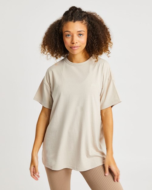 AYBL Luxe T Shirt Sand | 127953-EJH