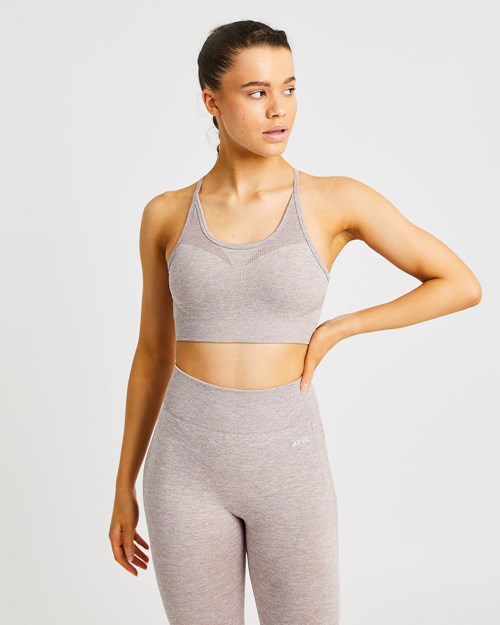 AYBL Motion Seamless Sports Bra Beżowe | 932876-NOB