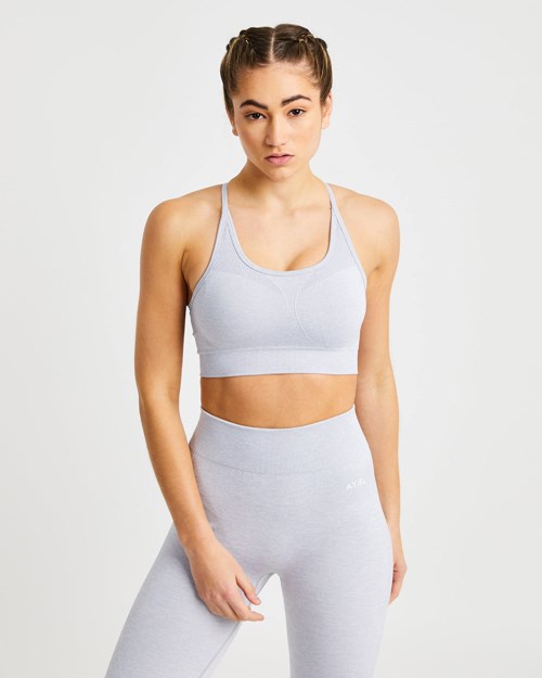 AYBL Motion Seamless Sports Bra Głęboka Szare | 185073-IXT