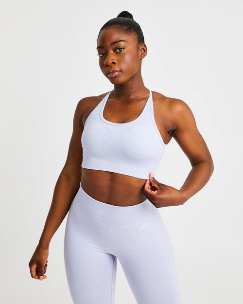 AYBL Motion Seamless Sports Bra Niebieskie | 358604-ZYR