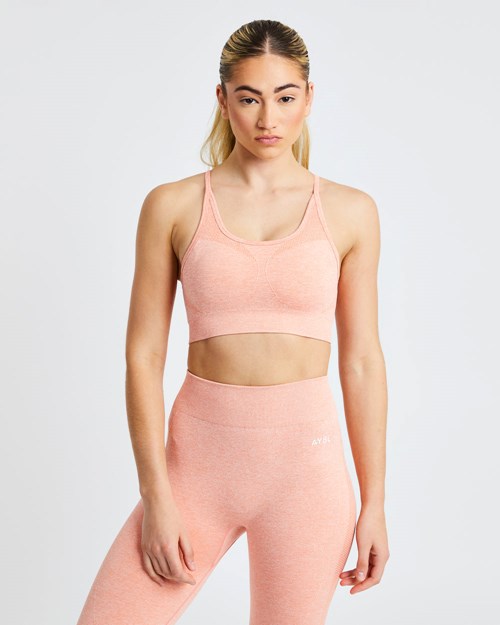 AYBL Motion Seamless Sports Bra Peach Marl | 274931-LBO