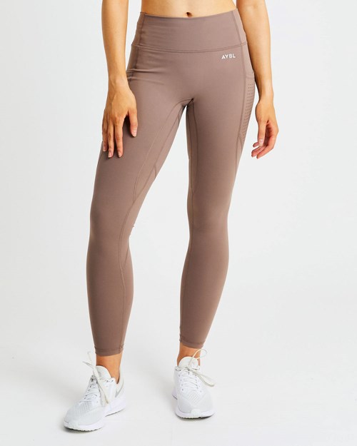 AYBL Pace Leggings Brązowe | 450132-RHD