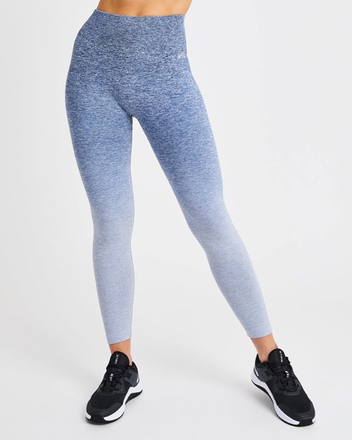 AYBL Pulse Ombré Seamless Leggings Granatowe | 624189-JSI