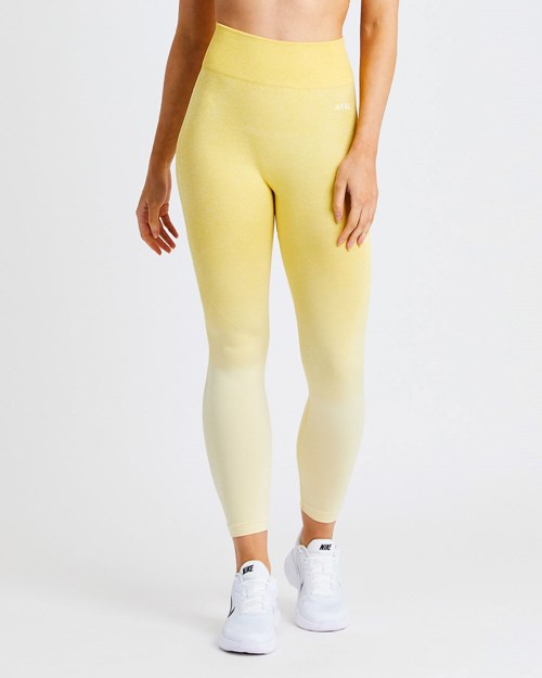 AYBL Pulse Ombré Seamless Leggings Żółte | 906871-PKM