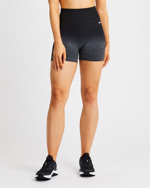 AYBL Pulse Ombré Seamless Shorts Black/Grey | 596248-JSW