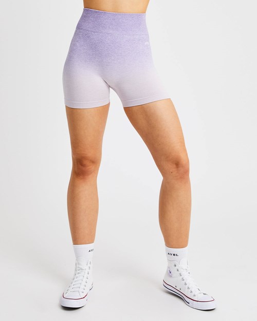 AYBL Pulse Ombré Seamless Shorts Lilac | 241857-PUJ