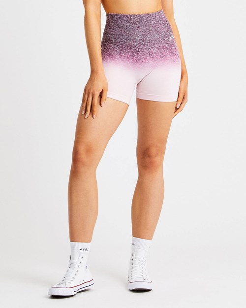 AYBL Pulse Ombré Seamless Shorts Plum | 062471-SBN