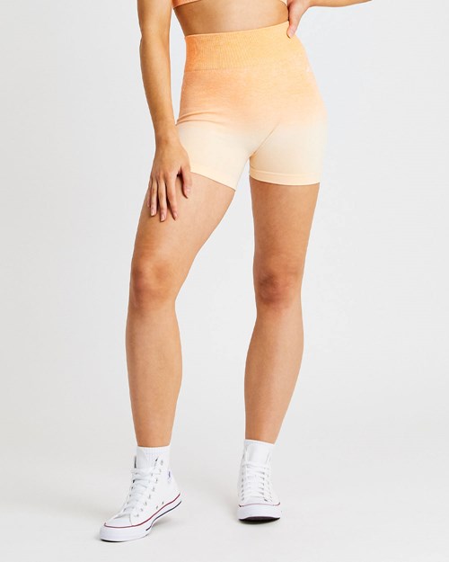 AYBL Pulse Ombré Seamless Shorts Pomarańczowe | 217985-SHA