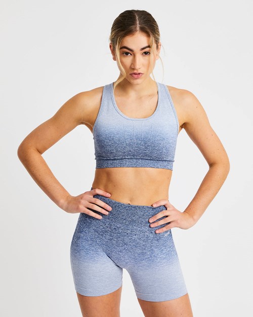 AYBL Pulse Ombré Seamless Sports Bra Granatowe | 705942-JMA