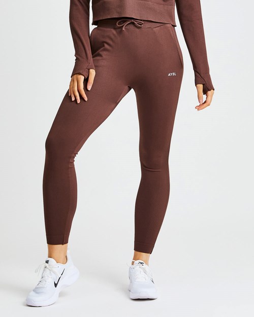 AYBL Recovery Joggers Czekolada Brązowe | 134608-PVU