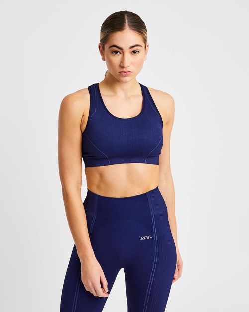 AYBL Reflex Seamless Sports Bra Królewski Niebieski Niebieskie | 217859-RBO