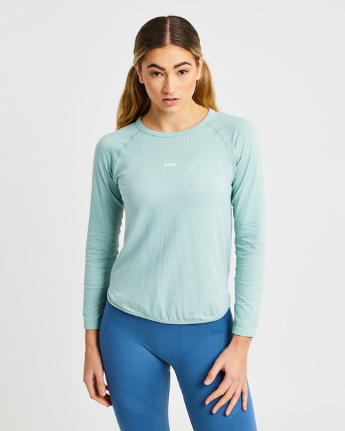 AYBL Reform Seamless Long Sleeve T Shirt Zielone | 467015-PIJ