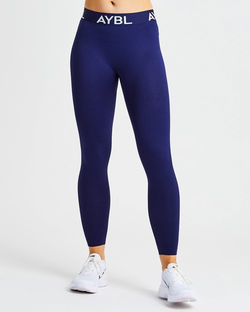 AYBL Staple Seamless Low Rise Leggings Granatowe | 712958-IUB