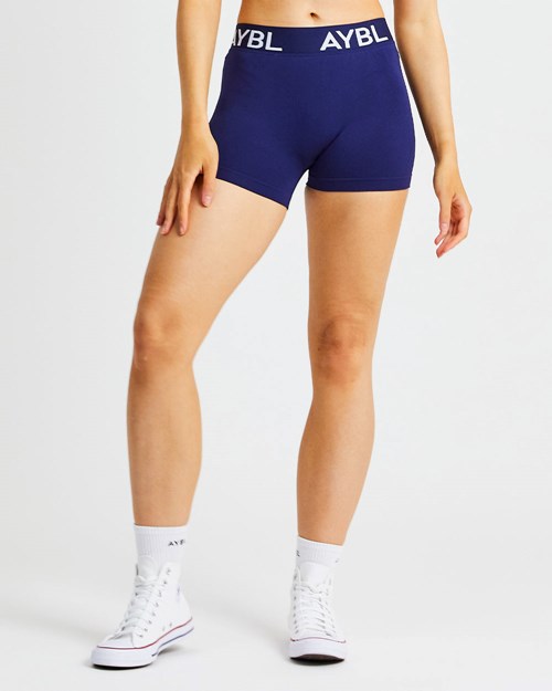 AYBL Staple Seamless Low Rise Shorts Granatowe | 875419-OTZ